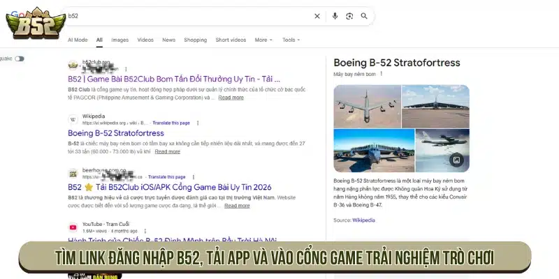 Tìm link đăng nhập B52, tải app và vào cổng game trải nghiệm trò chơi